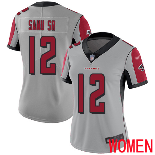 Atlanta Falcons Limited Silver Women Mohamed Sanu Jersey NFL Football #12 Inverted Legend->youth nfl jersey->Youth Jersey